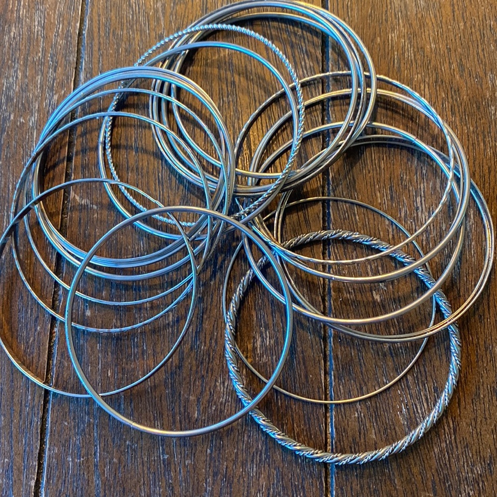 Collected Silver bangle bracelet lot - Picture 10 of 16